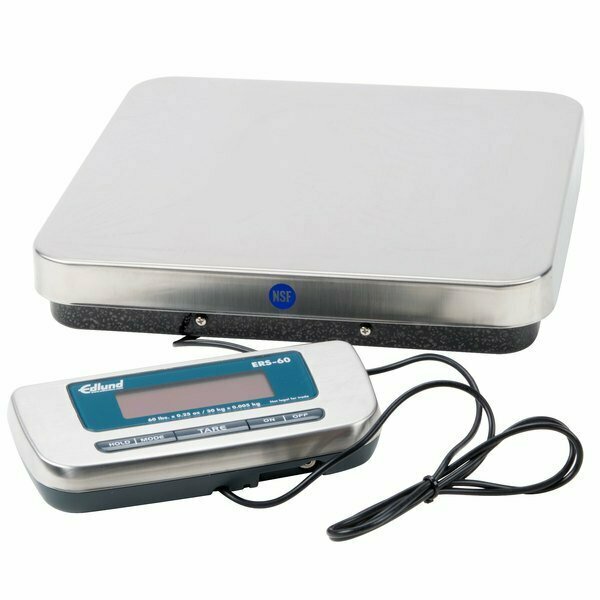Edlund ERS-60 60 lb. Digital Receiving Scale with 12'' x 12 1/2'' Platform 333ERS60